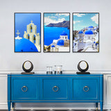 3 Piece Santorini Blue Roof Canvas Wall Art