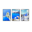 3 Piece Santorini Blue Roof Canvas Wall Art