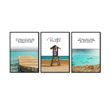 3 Piece Seascape Waves And Bridge Canvas Wall Art