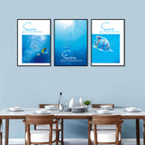 3 Piece Summer Ocean Fish Canvas Wall Art