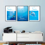 3 Piece Summer Ocean Fish Canvas Wall Art