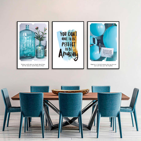 3 Piece You Don't Have To Be Perfect Canvas Wall Art