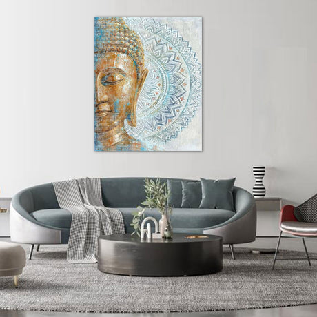 Tranquil Buddha Mandala Canvas Wall Art