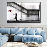 Banksy Girl with Balloon Canvas Wall Art