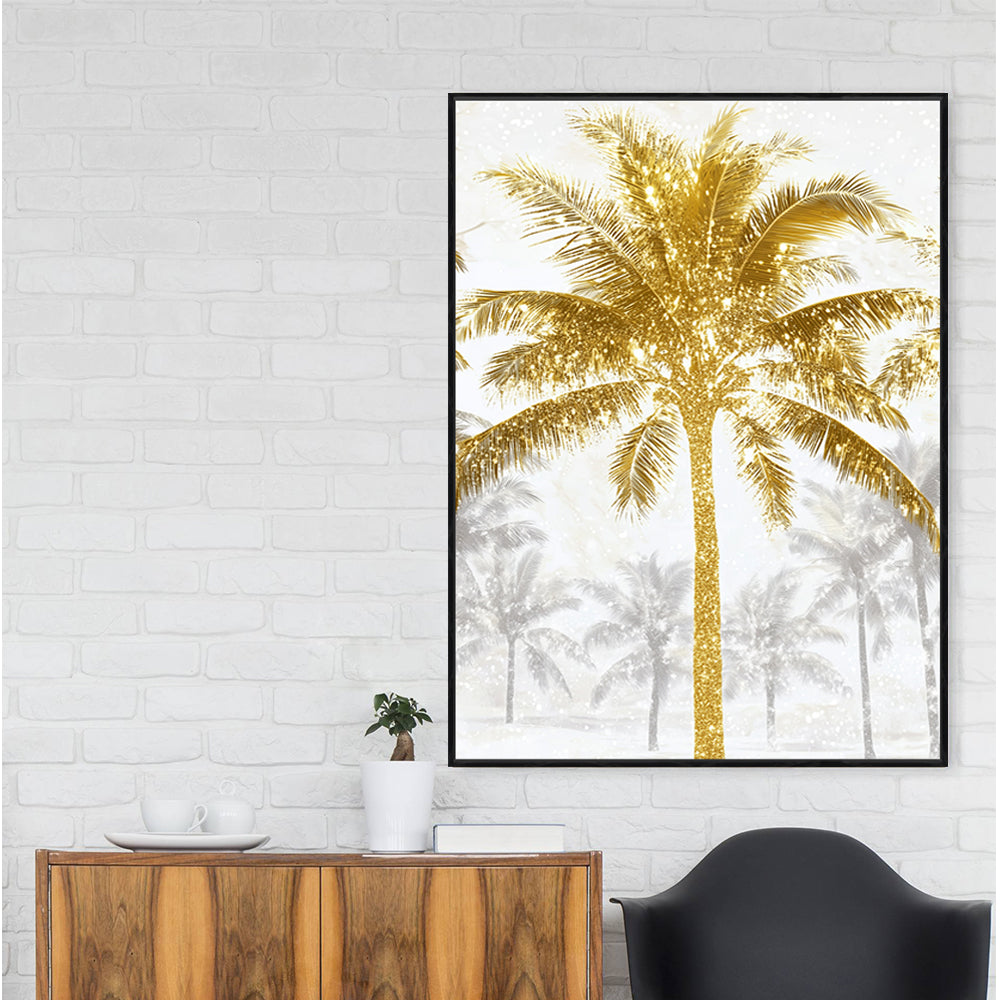 Golden Palm Canvas Wall Art - Elegance Meets Nature