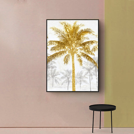 Golden Palm Canvas Wall Art - Elegance Meets Nature