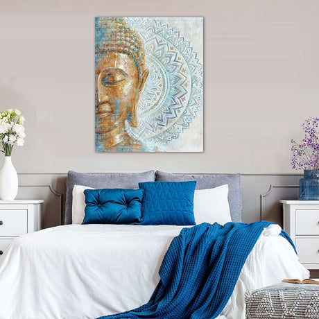 Tranquil Buddha Mandala Canvas Wall Art