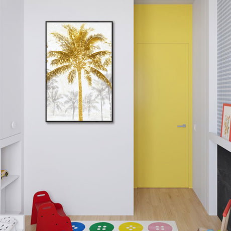 Golden Palm Canvas Wall Art - Elegance Meets Nature