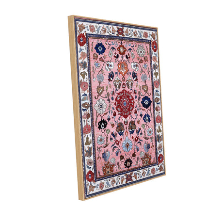 Bohemian Pink Persian Floral Canvas Wall Art