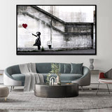 Banksy Girl with Balloon Canvas Wall Art