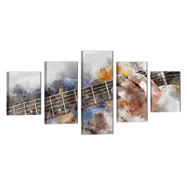 Acoustic Guitar Abstract Canvas Wall Art