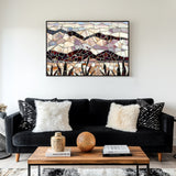 Mosaic Mountain Vista Canvas Wall Art 