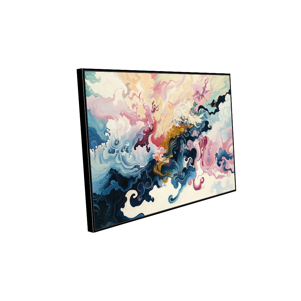 Ethereal Waves Of Color Canvas Wall Art 