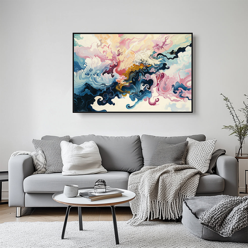 Ethereal Waves Of Color Canvas Wall Art 