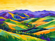 "Vivid Hillside Colors" – A Burst Of Nature’s Brilliance - Canvas Wall Art