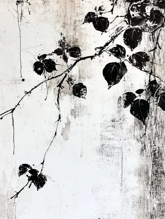 Canvas Wall Art - Minimalist Black And White Botanical Design