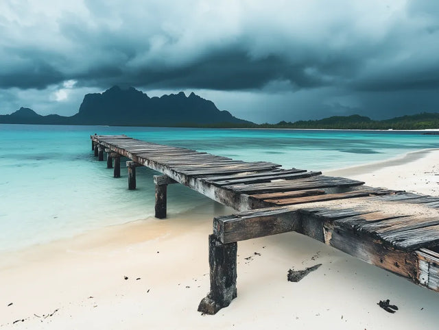 Tranquil Pier Coastal  A Perfect Ocean-Inspired Decor - Canvas Wall Art