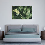 Lush Green Banana Leaf Canvas Wall Art - Modern Nature-Inspired Decor