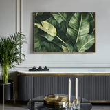 Lush Green Banana Leaf Canvas Wall Art - Modern Nature-Inspired Decor