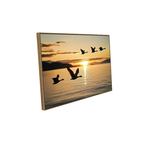 Serene Sunset Flight Canvas Wall Art