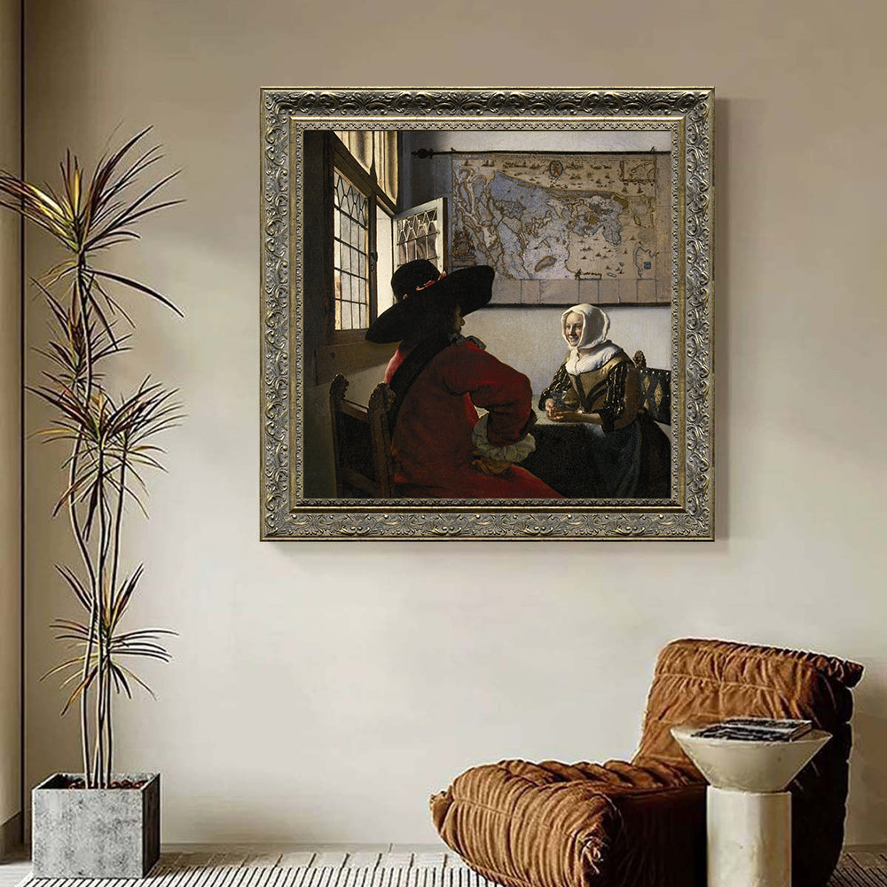 Officer And Laughing Girl By Johannes Vermeer