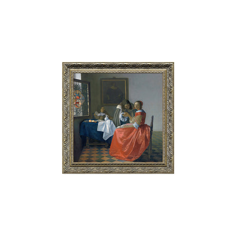 A Lady And Two Gentlemen By Johannes Vermeer