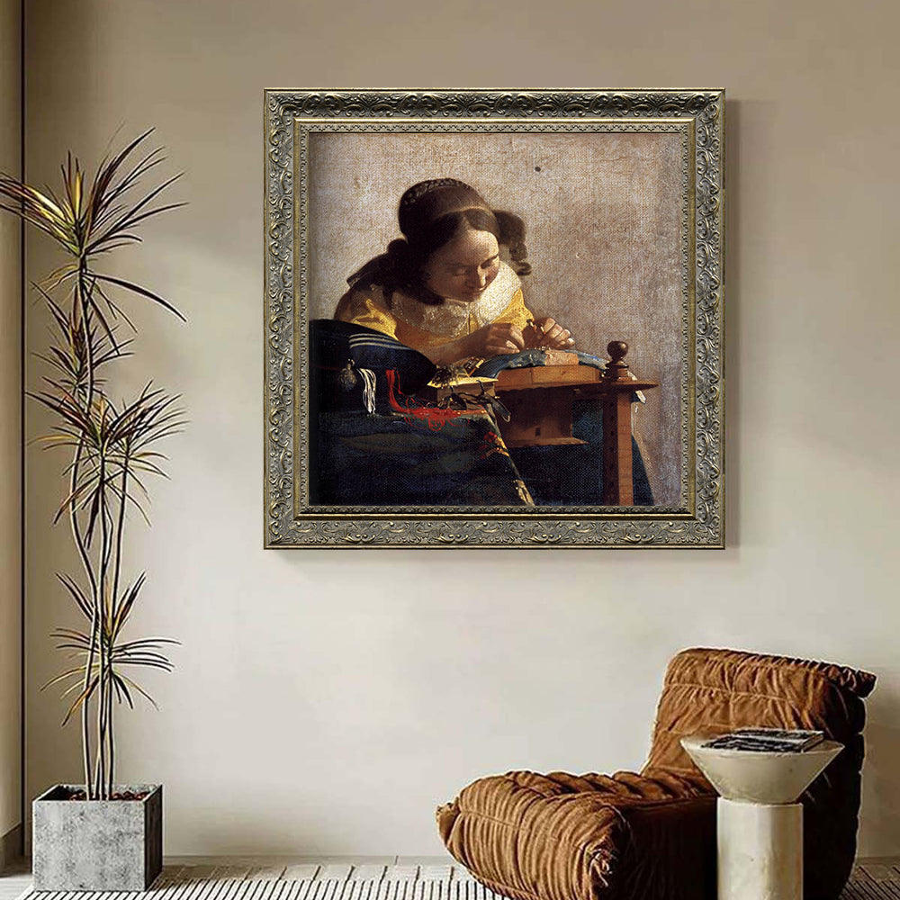 The Lacemaker By Johannes Vermeer