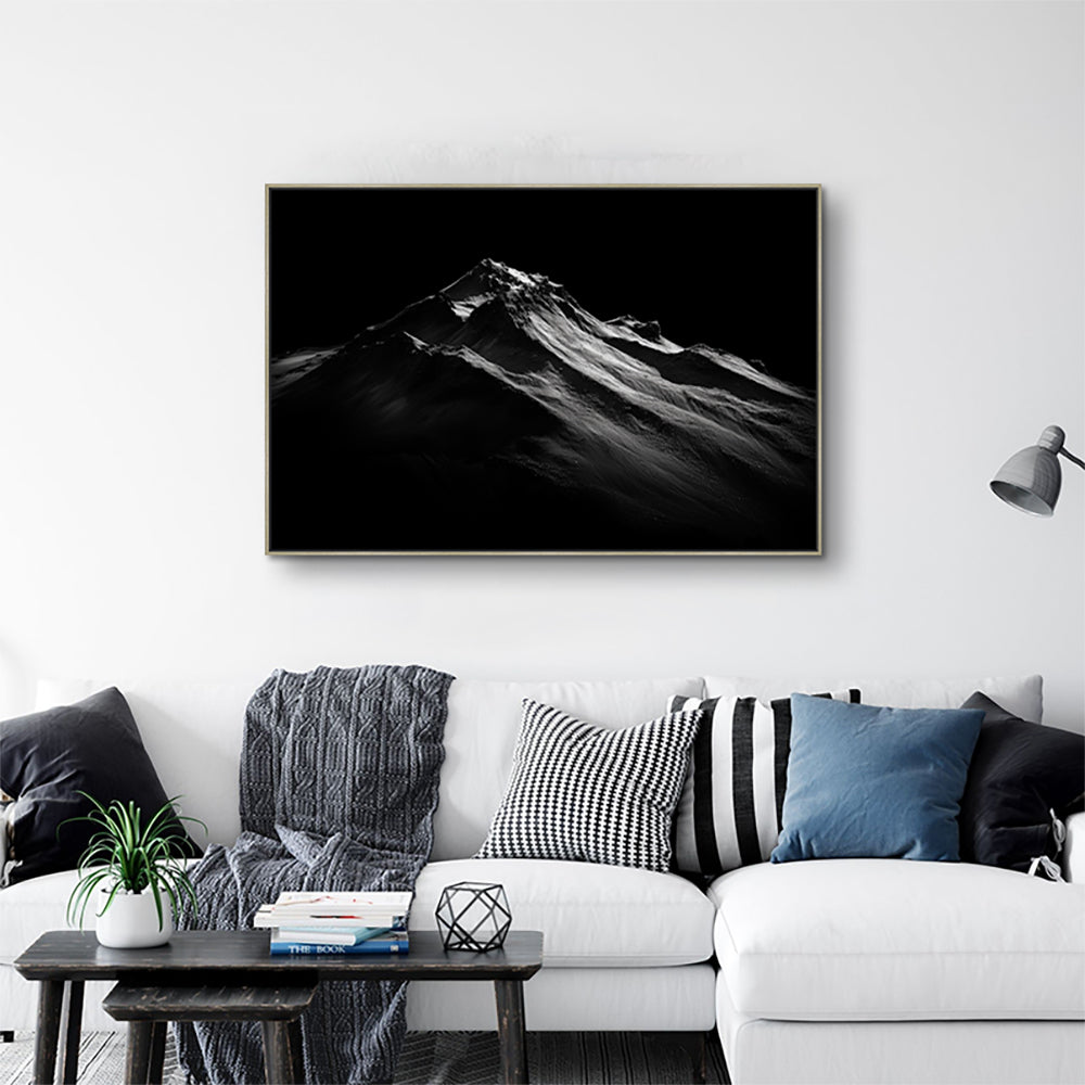 Minimalist Black Mountain Canvas Wall Art