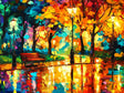 Vibrant Autumn Stroll-Canvas Wall Art