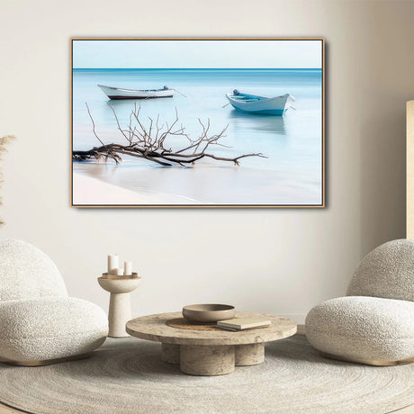 Seaside Serenity Elegant Coastal Canvas Wall Art