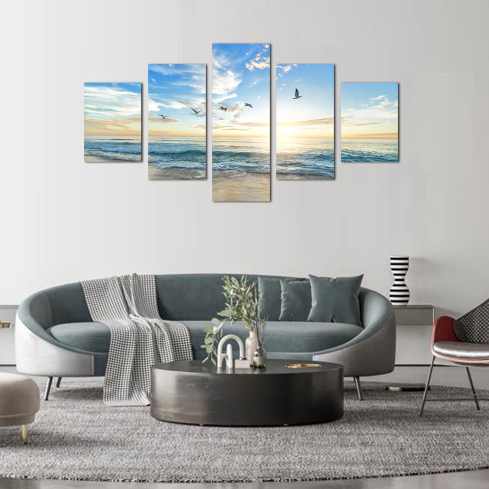 Serene Ocean Sunrise Canvas Wall Art