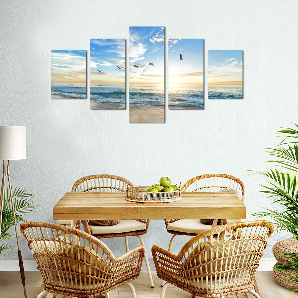 Serene Ocean Sunrise Canvas Wall Art