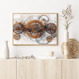 Industrial Gearworks Design-Canvas Wall Art