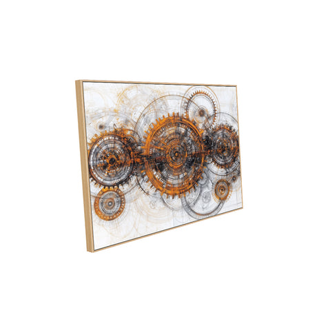 Industrial Gearworks Design-Canvas Wall Art