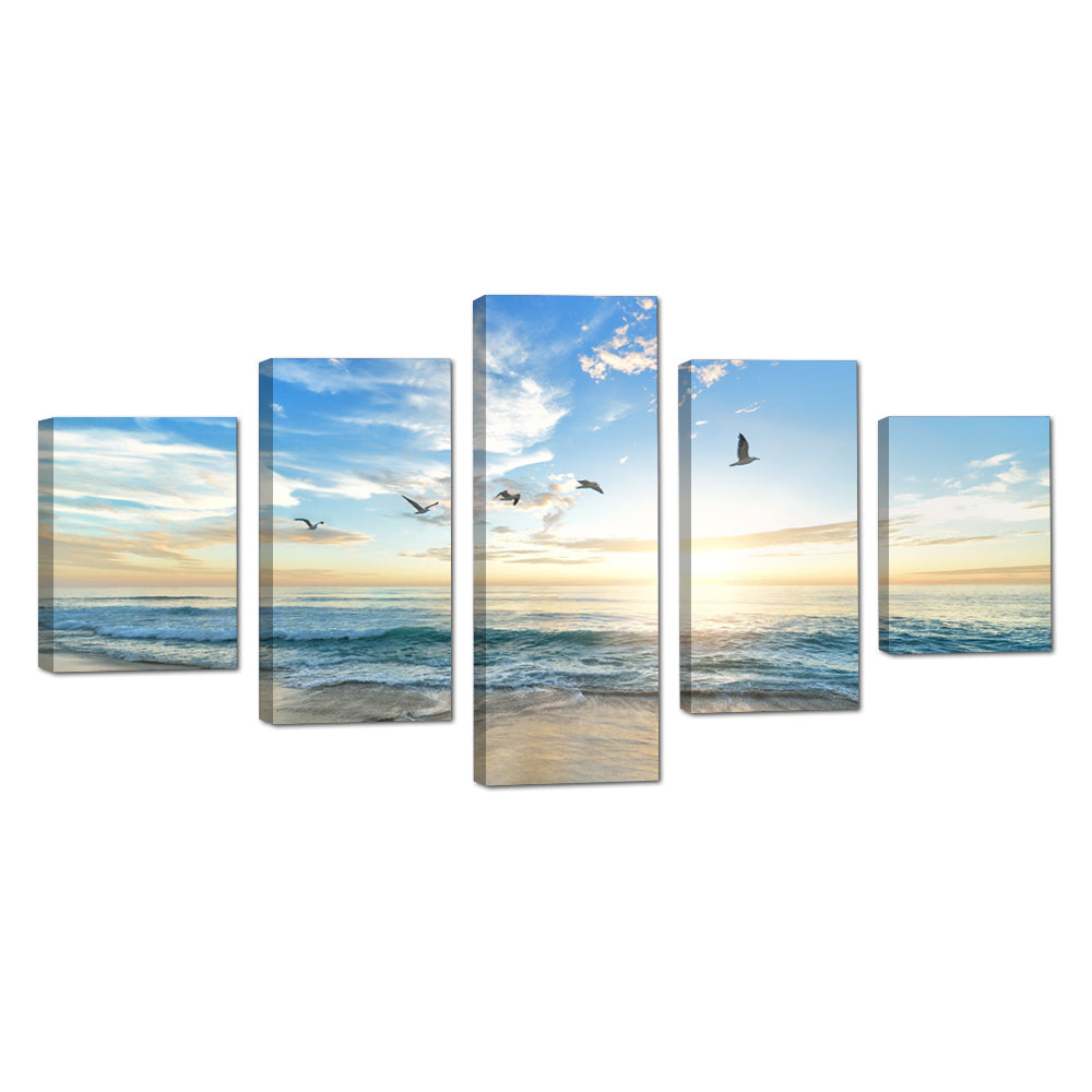 Serene Ocean Sunrise Canvas Wall Art