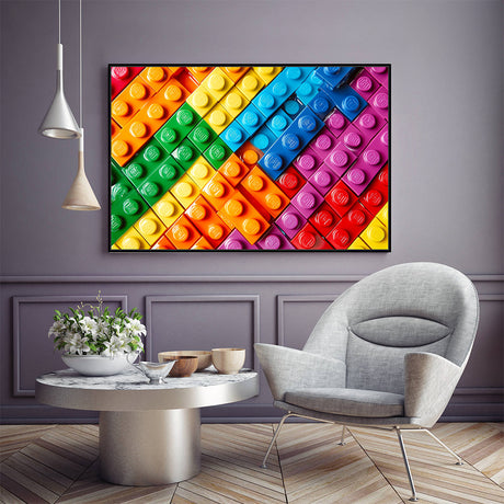 Vibrant Lego-Inspired Canvas Wall Art