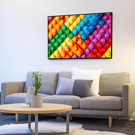 Vibrant Lego-Inspired Canvas Wall Art