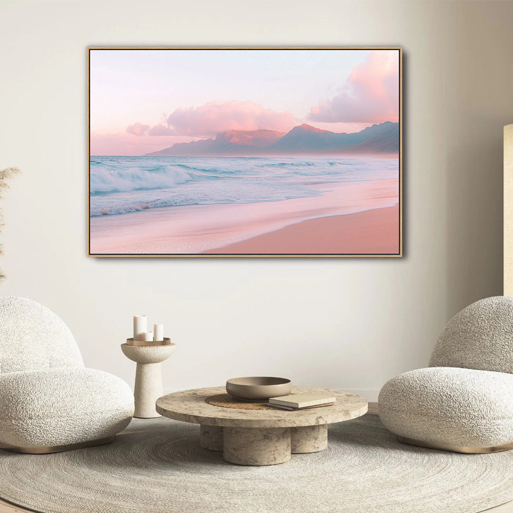 Sunset Waves - A Coastal Retreat Canvas Wall Art