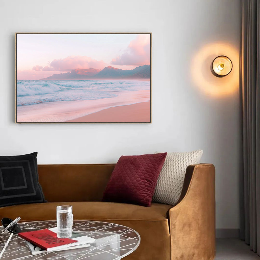 Sunset Waves - A Coastal Retreat Canvas Wall Art