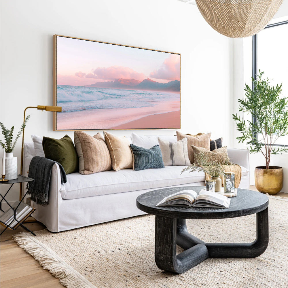 Sunset Waves - A Coastal Retreat Canvas Wall Art