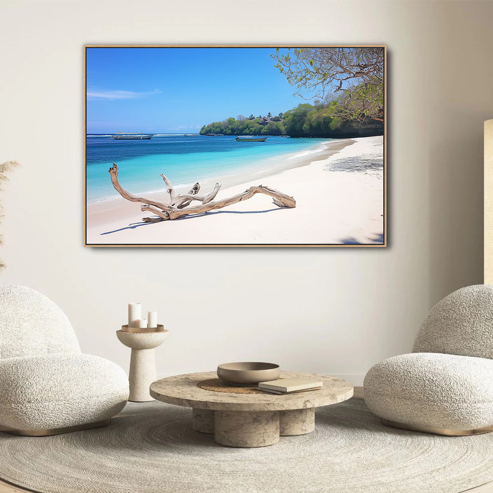 Serene Tropical Beach Canvas Wall Art