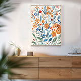 Blossoming Harmony Floral Canvas Wall Art