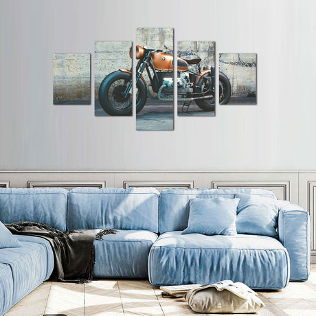 Vintage Motorcycle Canvas Wall Art