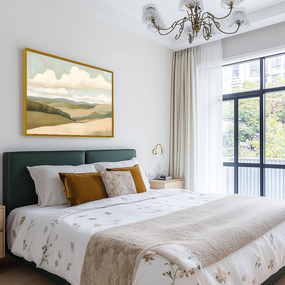 Tranquil Hills Landscape - Serene Nature Wall Décor Canvas Wall Art