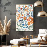 Blossoming Harmony Floral Canvas Wall Art