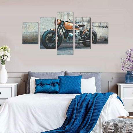 Vintage Motorcycle Canvas Wall Art