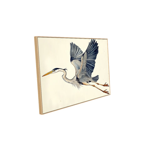 Graceful Heron in Flight-Canvas Wall Art