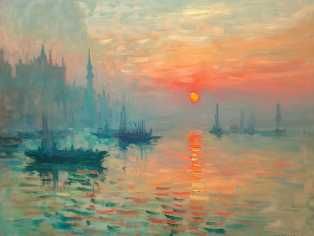 Impressionist Sunrise Canvas Wall Art