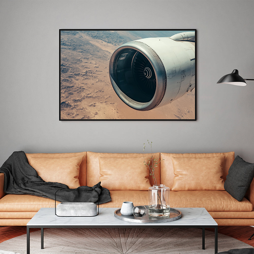 Scenic Aircraft Engine Canvas Wall Art