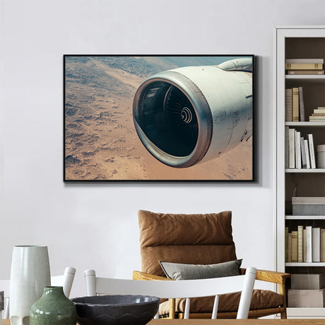 Scenic Aircraft Engine Canvas Wall Art